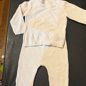 Carter's Beige Cable Knit Baby Sweater